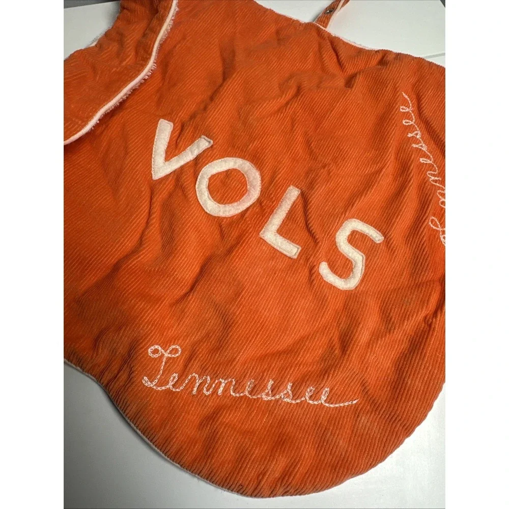 Vintage Dog Outfit Sweater Tennessee Vols Orange 50s 60s Corduroy Small